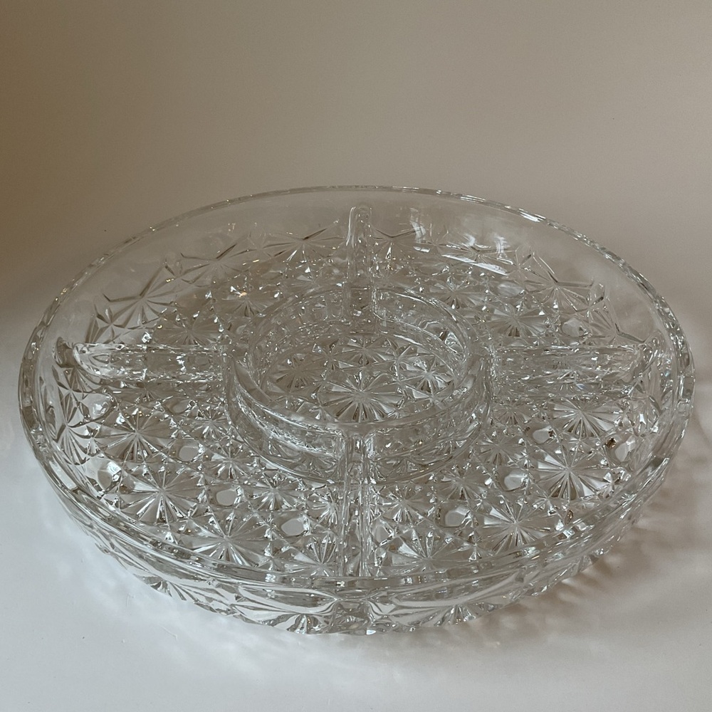Elegant Divided Glass Serving Dish